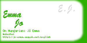 emma jo business card